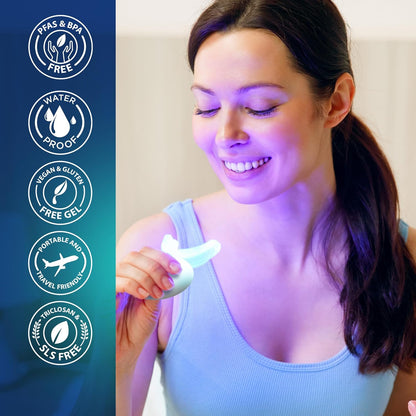 GuruNanda Wireless Teeth Whitening Kit with LED Light & Pen – Removes Coffee & Food Stains, 40 Treatments
